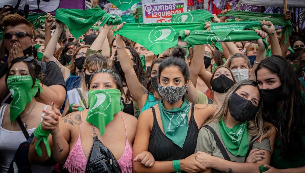 Vigilia por el aborto legal en Argentina, en diciembre de 2020. Foto: Andrea Monasterios