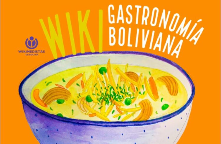 Detalle del afiche promocional del Wiki Gastronomía Boliviana. Ilustración: LuGarrido