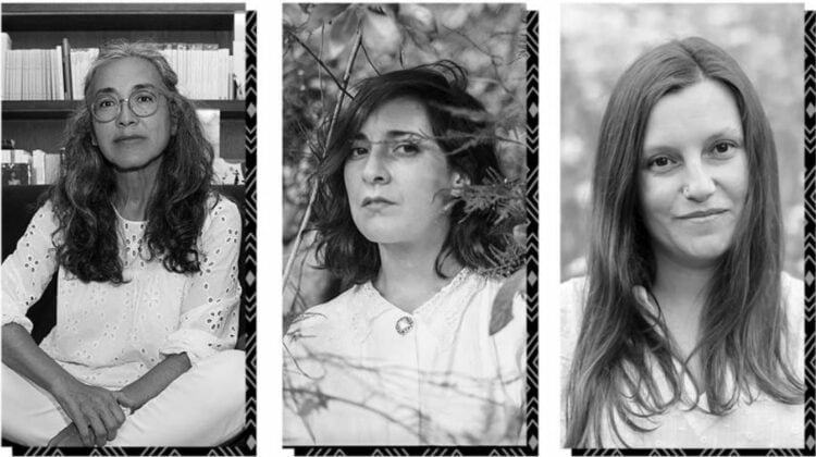 Las escritoras Cristina Rivera Garza, Natalia García Freire y Yosa Vidal (de izq. a der.).