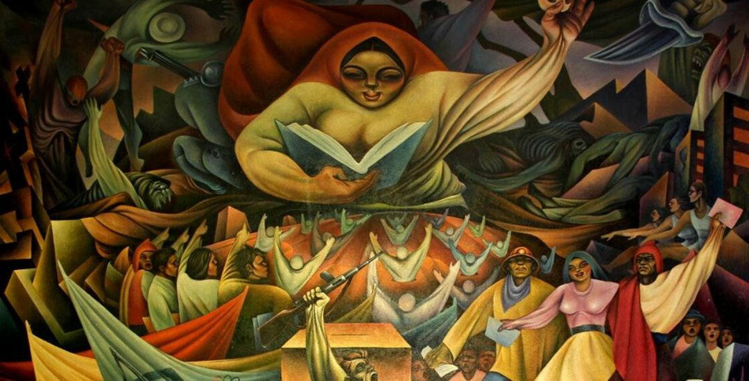 Detalle de "La Educación" (1960) de Miguel Alandia Pantoja. Foto: Dominio público