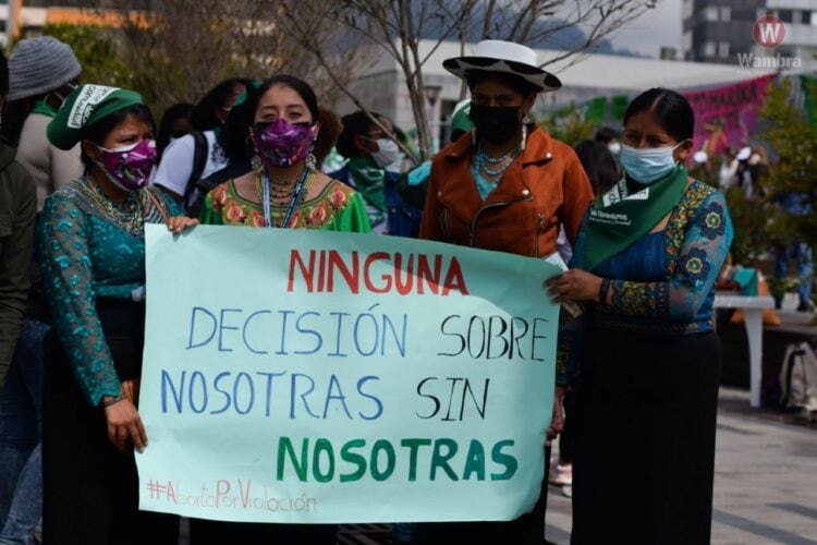 Protestas por el aborto por violación en Ecuador