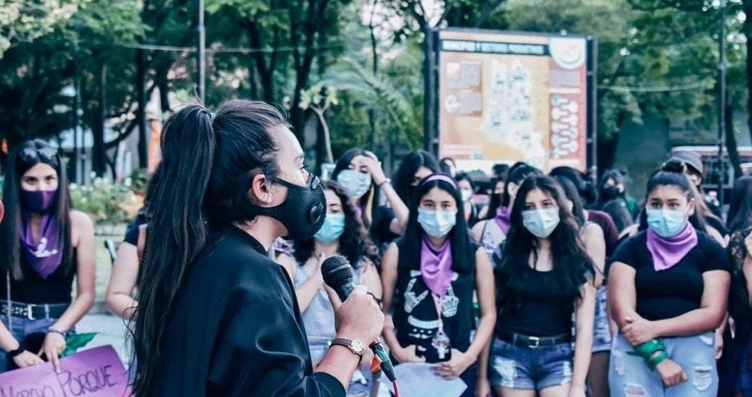 Feminismos en Tarija movilizadas para el 8M de 2021. Foto: Horacio Burgos