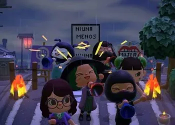 Marcha feminista en un espacio gaming frente a la desinformación y los discursos de odio.