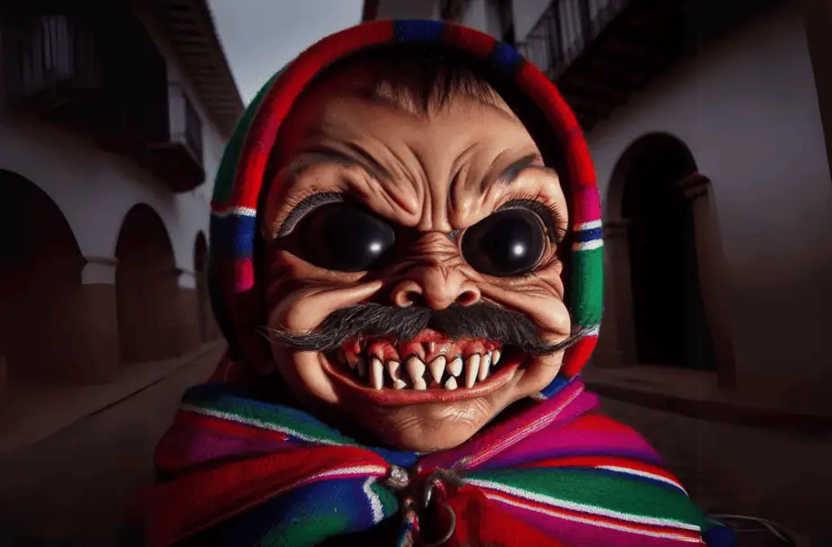 Una imagen de la Wawa con bigotes, un mito de la ciudad de Sucre